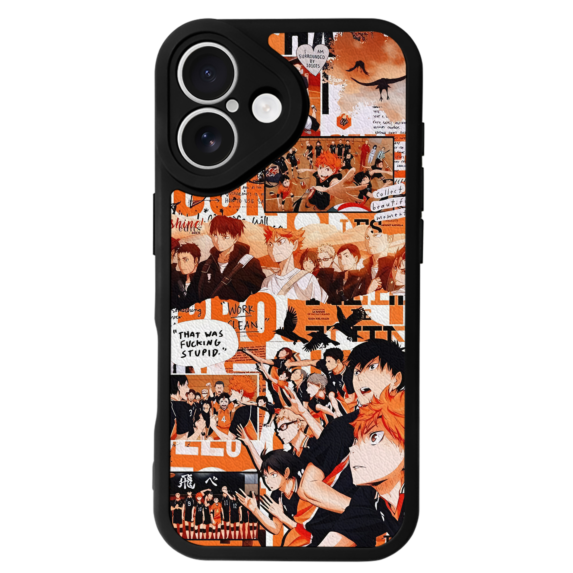 （画像用） ハイキュー!! Haikyu!! 【iPhone 16シリーズ対応】シリコンスマホケース（レザー調） 材質：シリコン